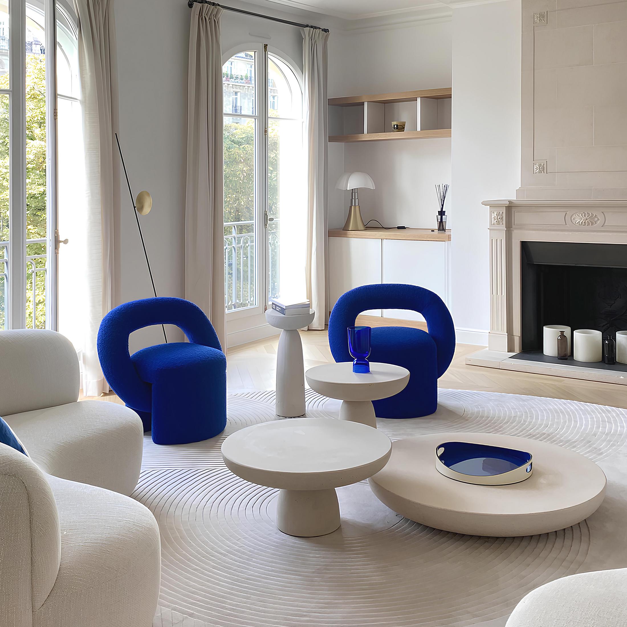 Armchair Play by WOO, Fabric Upholstered Sculptural Chair, Minimalist Lounge For Sale 7