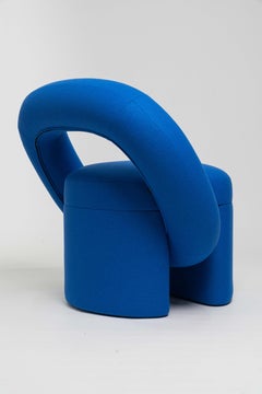 Armchair PLAY in woolland fabric - Contemporary Sculptural Armchair