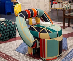 Armchair Play, Limited Edition Upholstery, Geometric Lounge Chair for Home (Fauteuil de salon géométrique pour la maison)