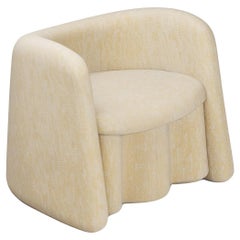 Armchair Plisse Collectible Beige Kvadrat Fabric by Alter Ego Studio