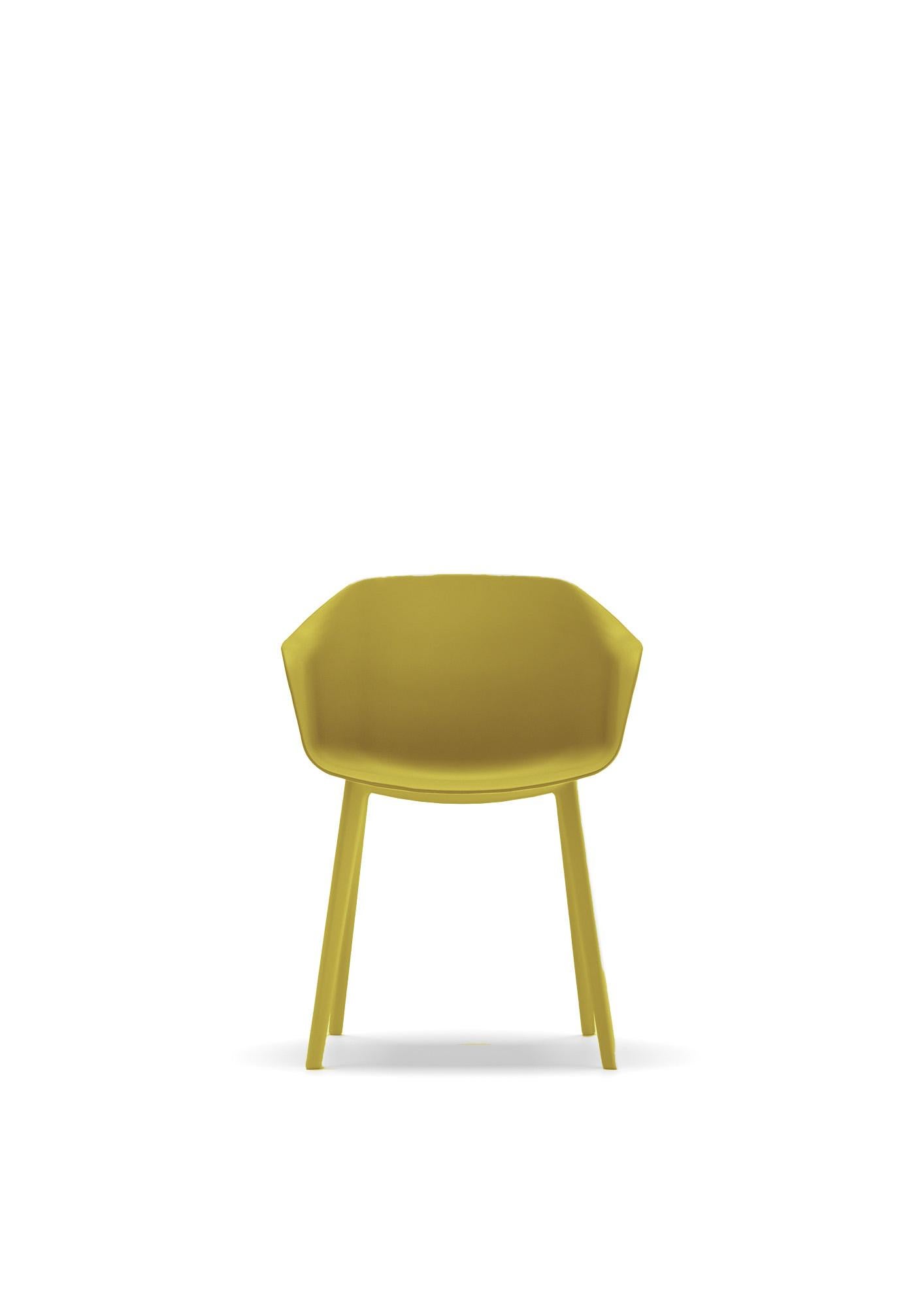 Plastic Armchair Poly made of reinforced plastic sage green for indoor modern design  For Sale