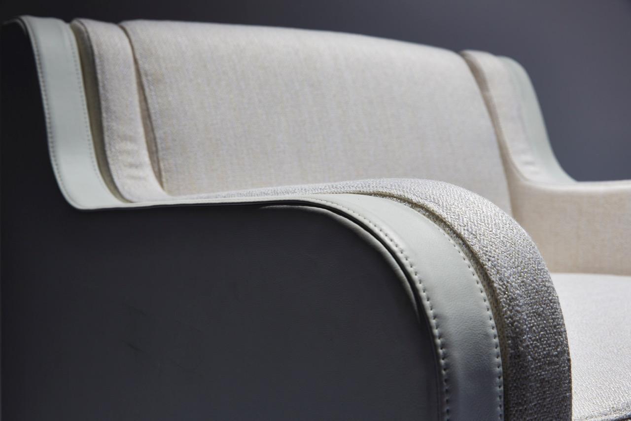Armchair SEASON by Reda Amalou Design - White Leather For Sale 5