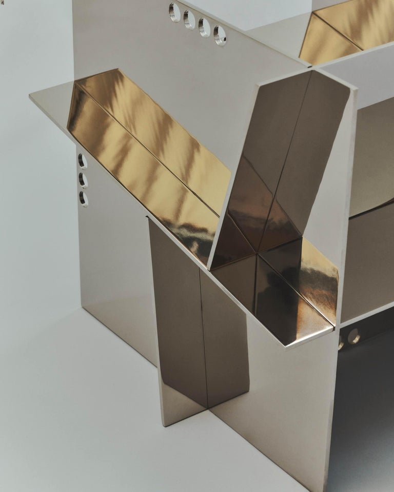 Armchair Self Reflection, Polished Mirror Aluminium For Sale at 1stDibs