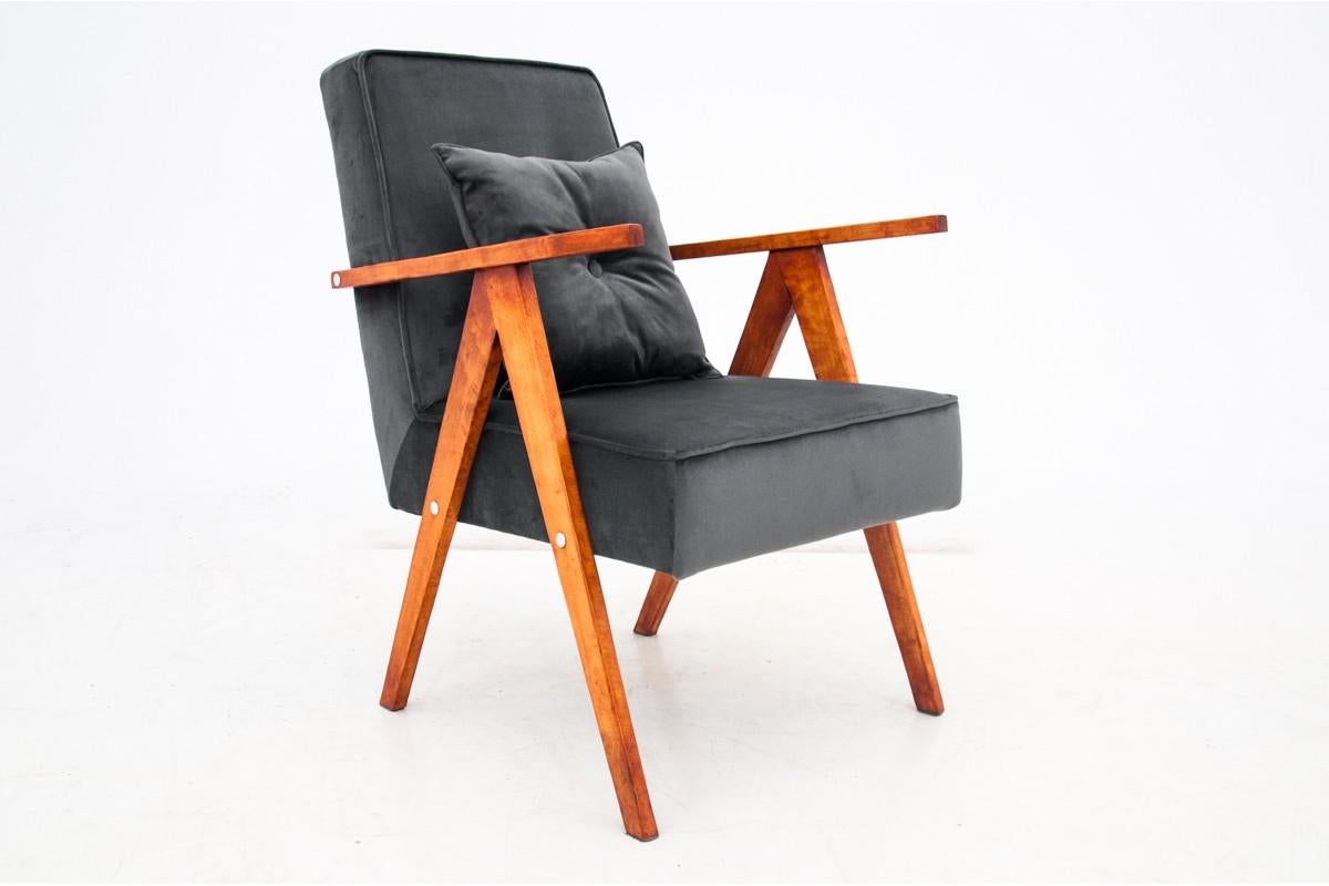 Mid-20th Century Armchair Set, Poland, 1960s For Sale