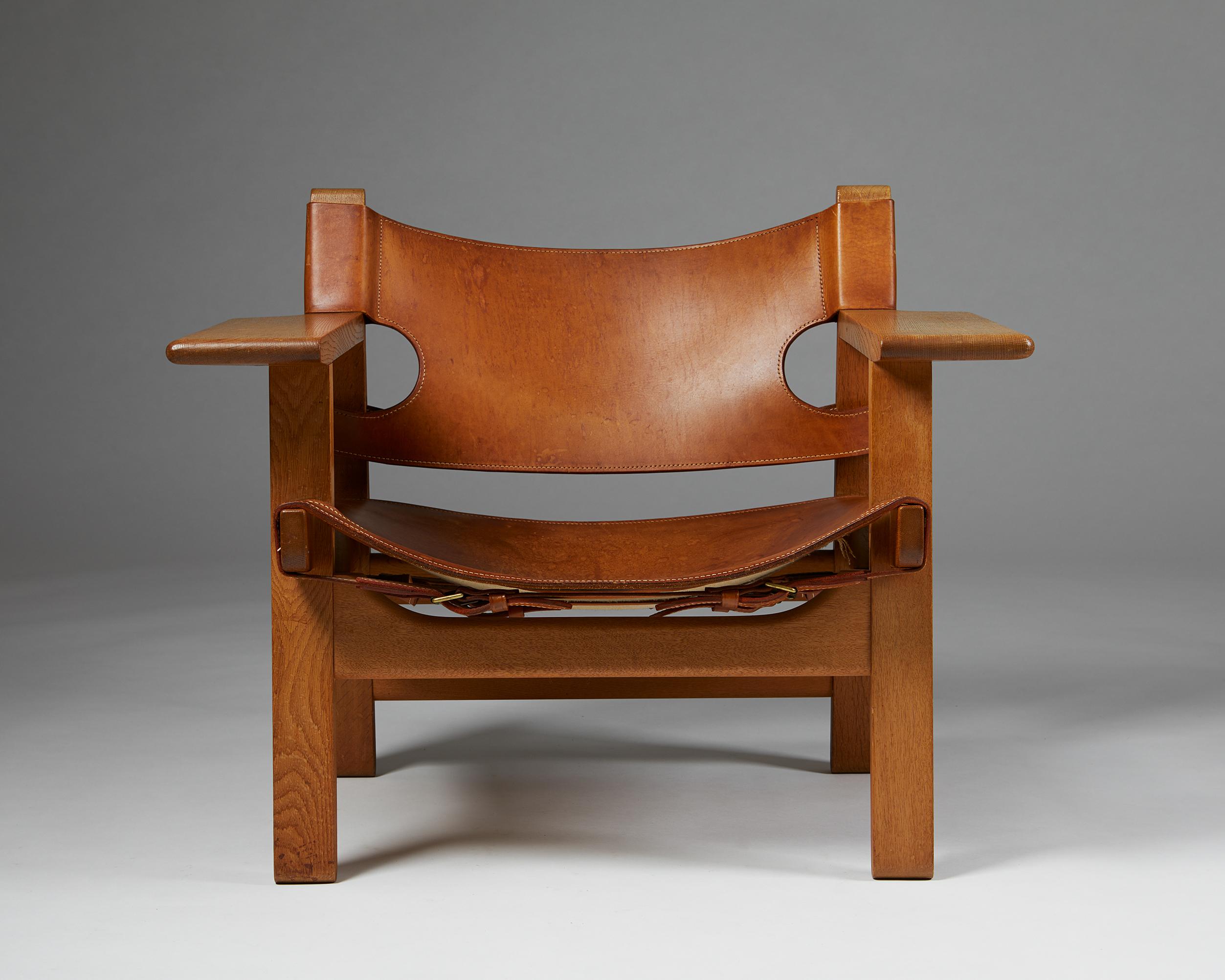 Mid-Century Modern Armchair “Spanish” Designed by Börge Mogensen for Fredericia Stolefabrik