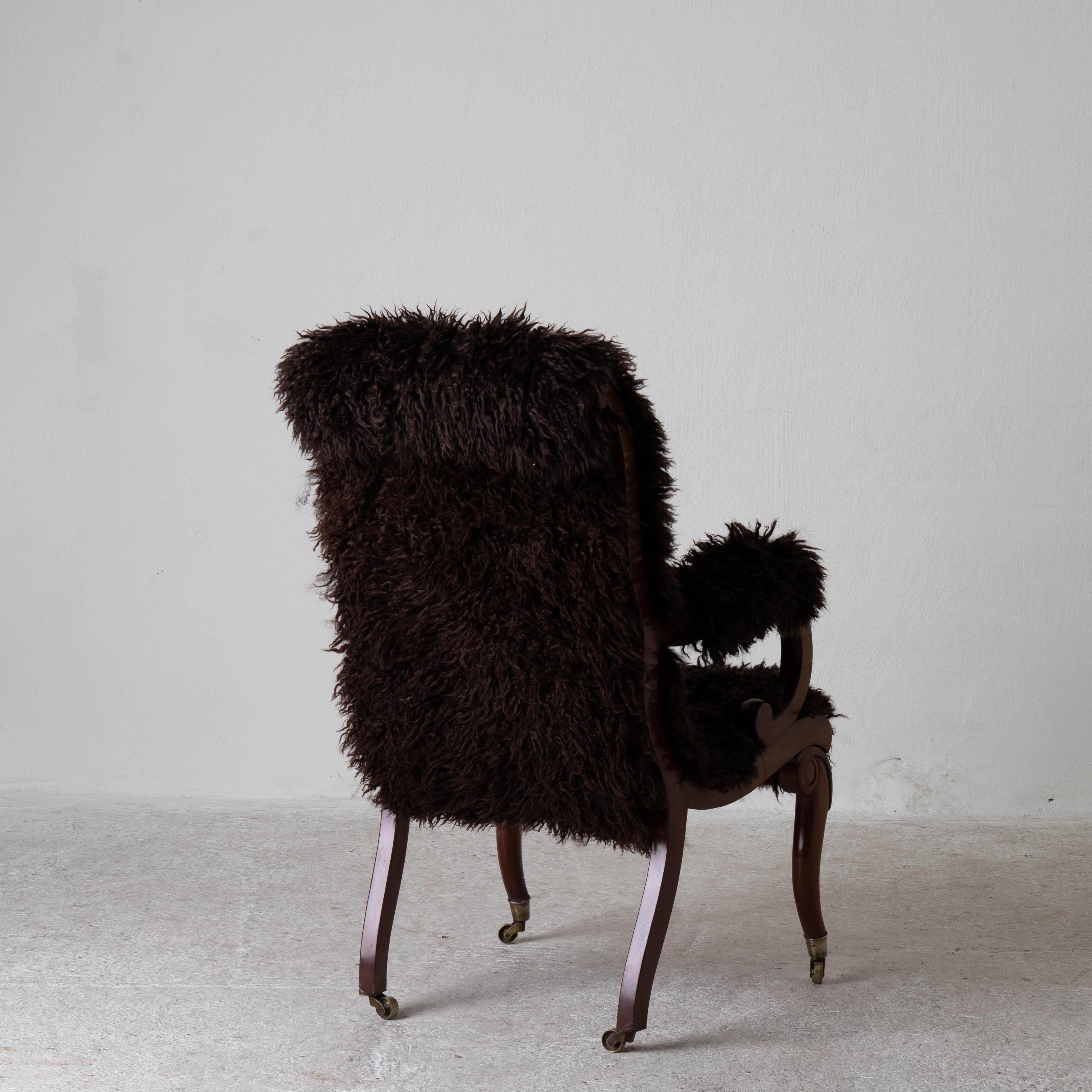 Armchair Sweden Late 19th Century Brown Swedish 2
