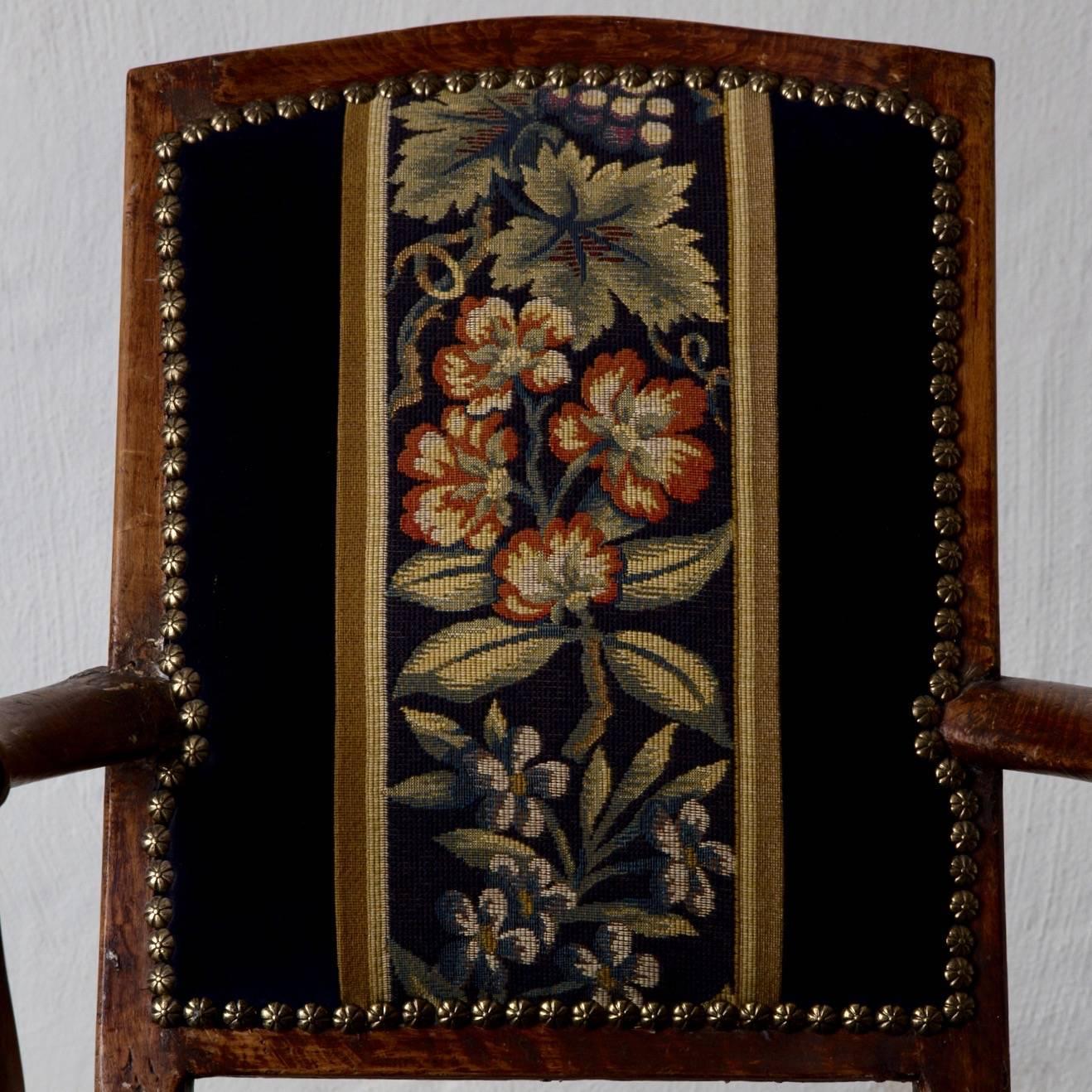 18th Century Armchair Swedish Baroque Oak Sweden For Sale