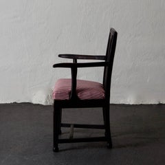 Armchair Swedish Black Gustavian, 19th Century, Sweden