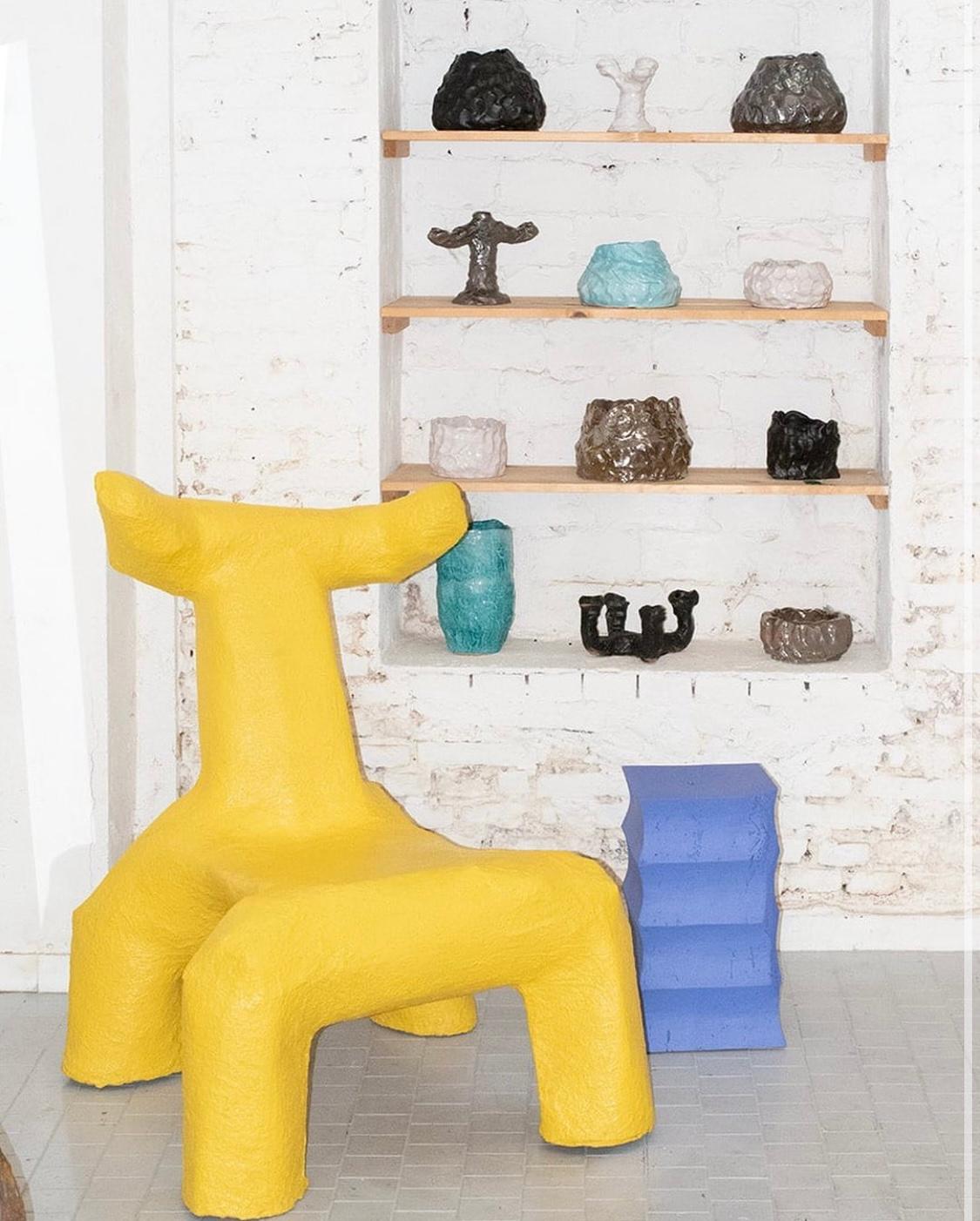 Other Armchair Taurus Yellow Jonathan Bocca For Sale