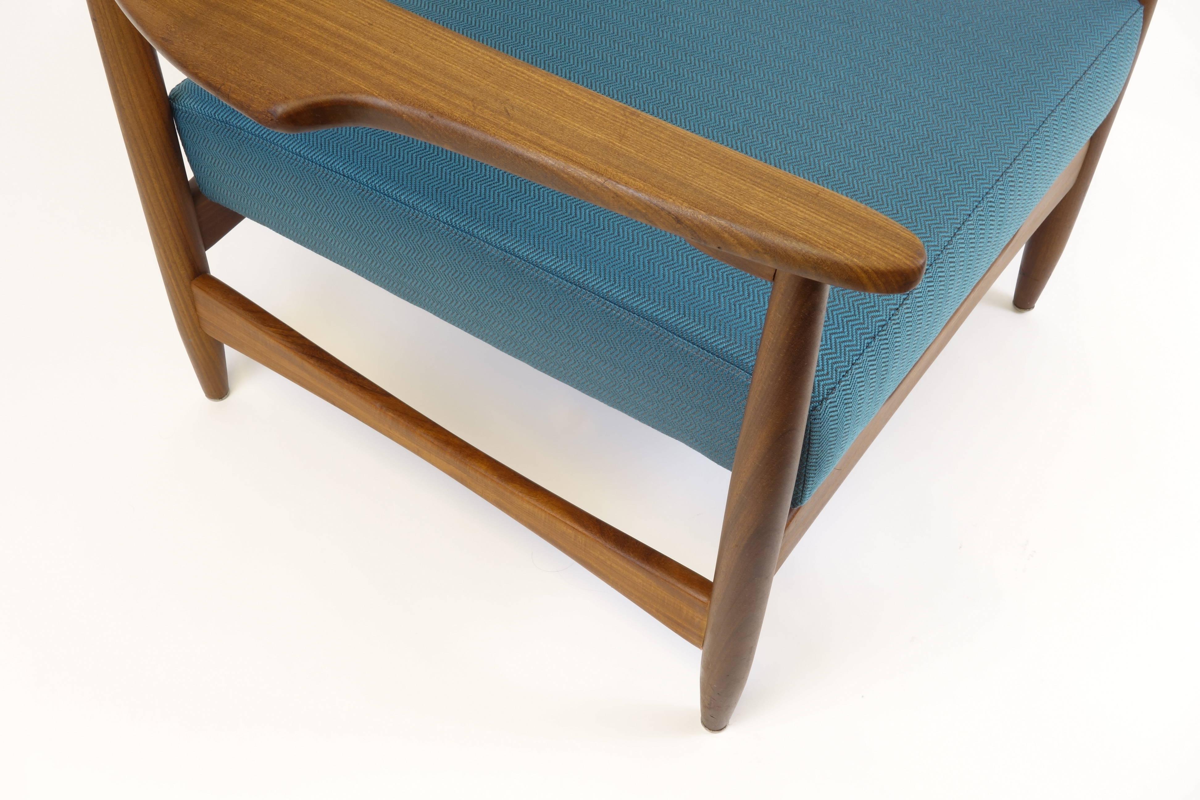 Sessel aus Teakholz, dänisches Design im Stil von Finn Juhl, Dänemark 1960er Jahre (Moderne der Mitte des Jahrhunderts) im Angebot