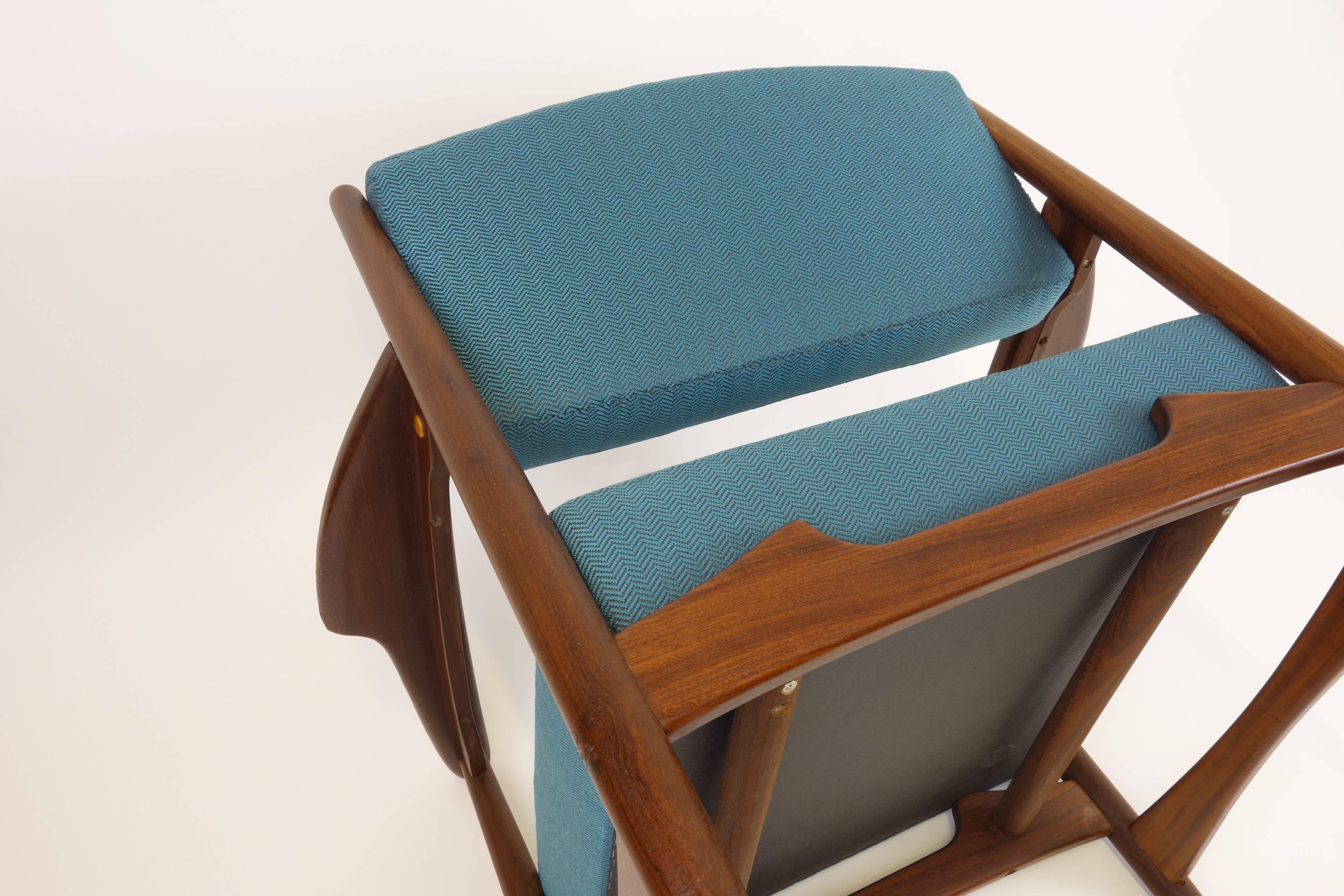 Sessel aus Teakholz, dänisches Design im Stil von Finn Juhl, Dänemark 1960er Jahre (Mitte des 20. Jahrhunderts) im Angebot