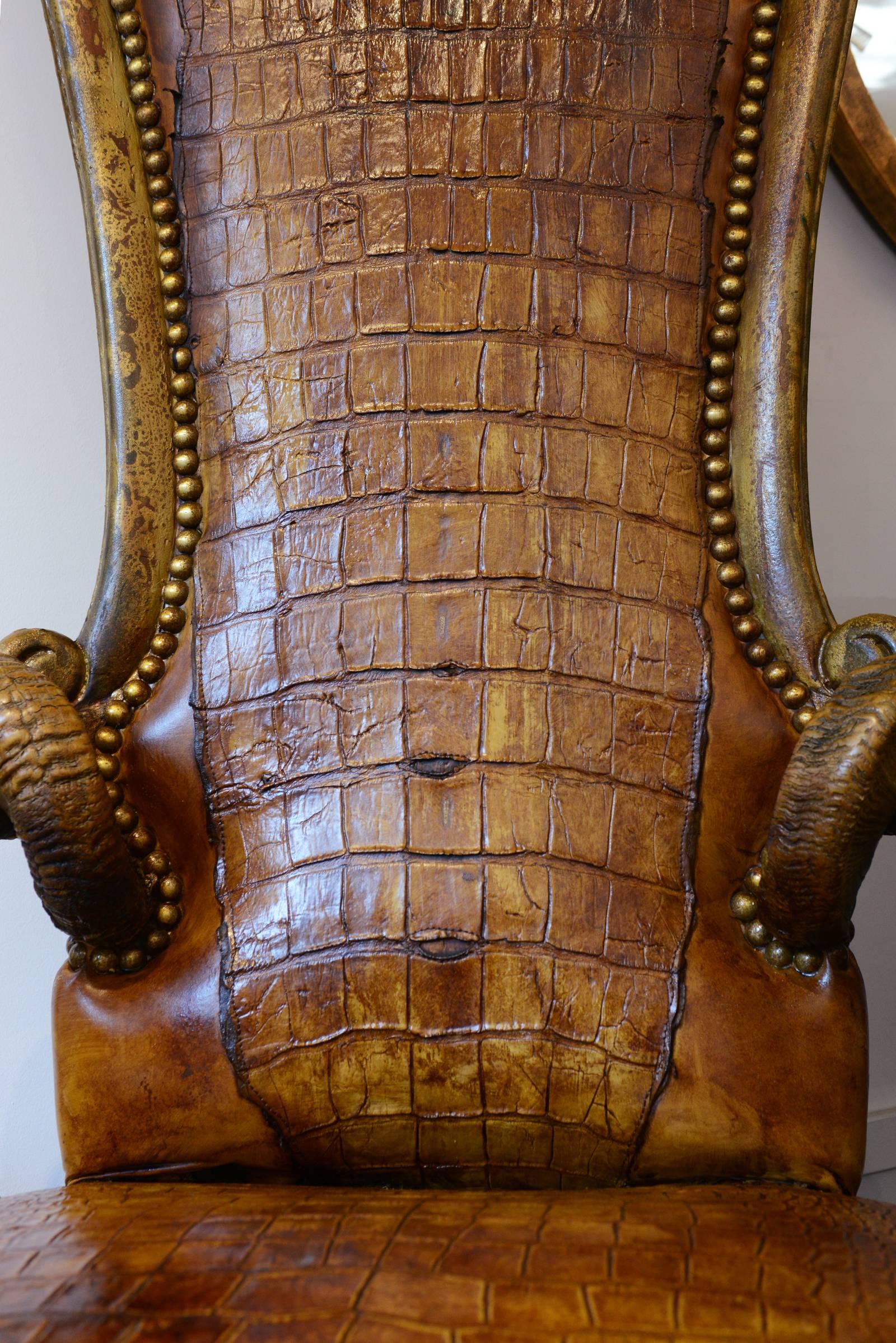 Contemporary Armchair Throne Crocodile Master