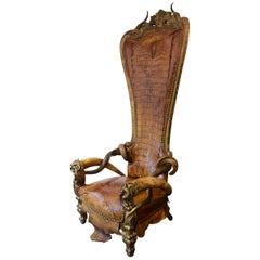 Armchair Throne Crocodile Master
