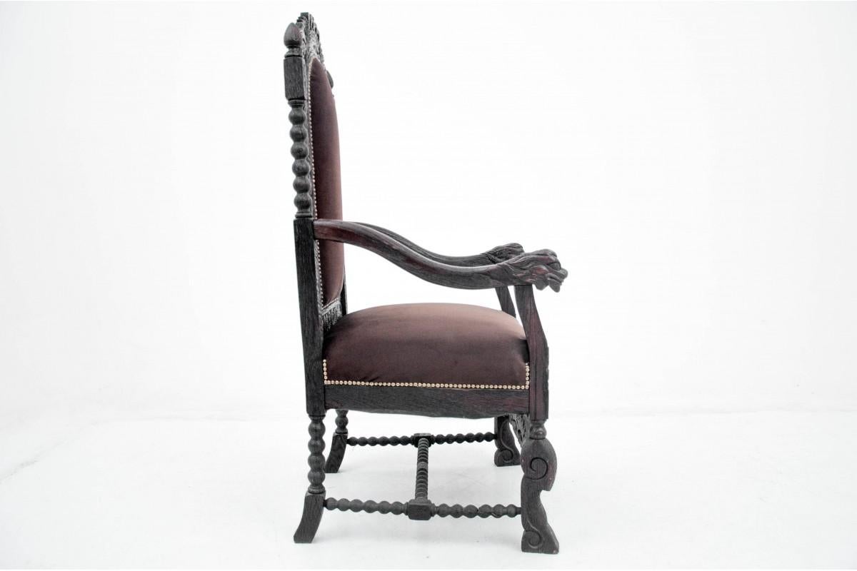 Sessel – Thron, Westeuropa, um 1910. im Angebot 3