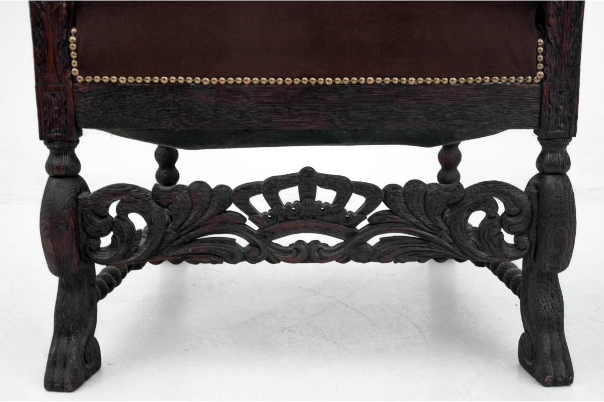 Sessel – Thron, Westeuropa, um 1910. im Angebot 2