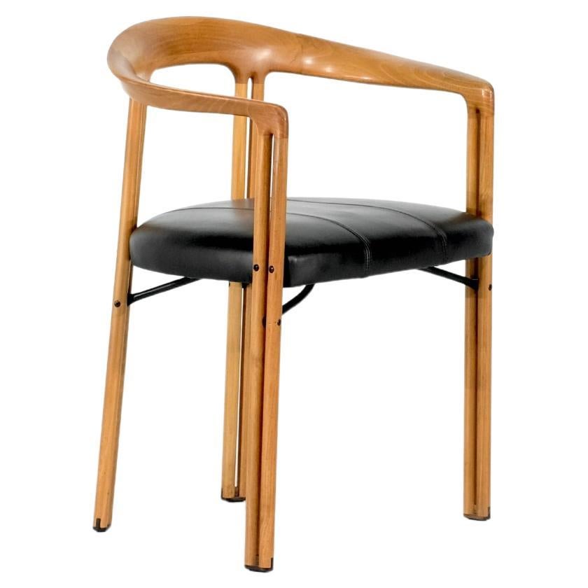 Poltrona "Ulna" in legno di Franco Poli per Bernini, Italia 1986.