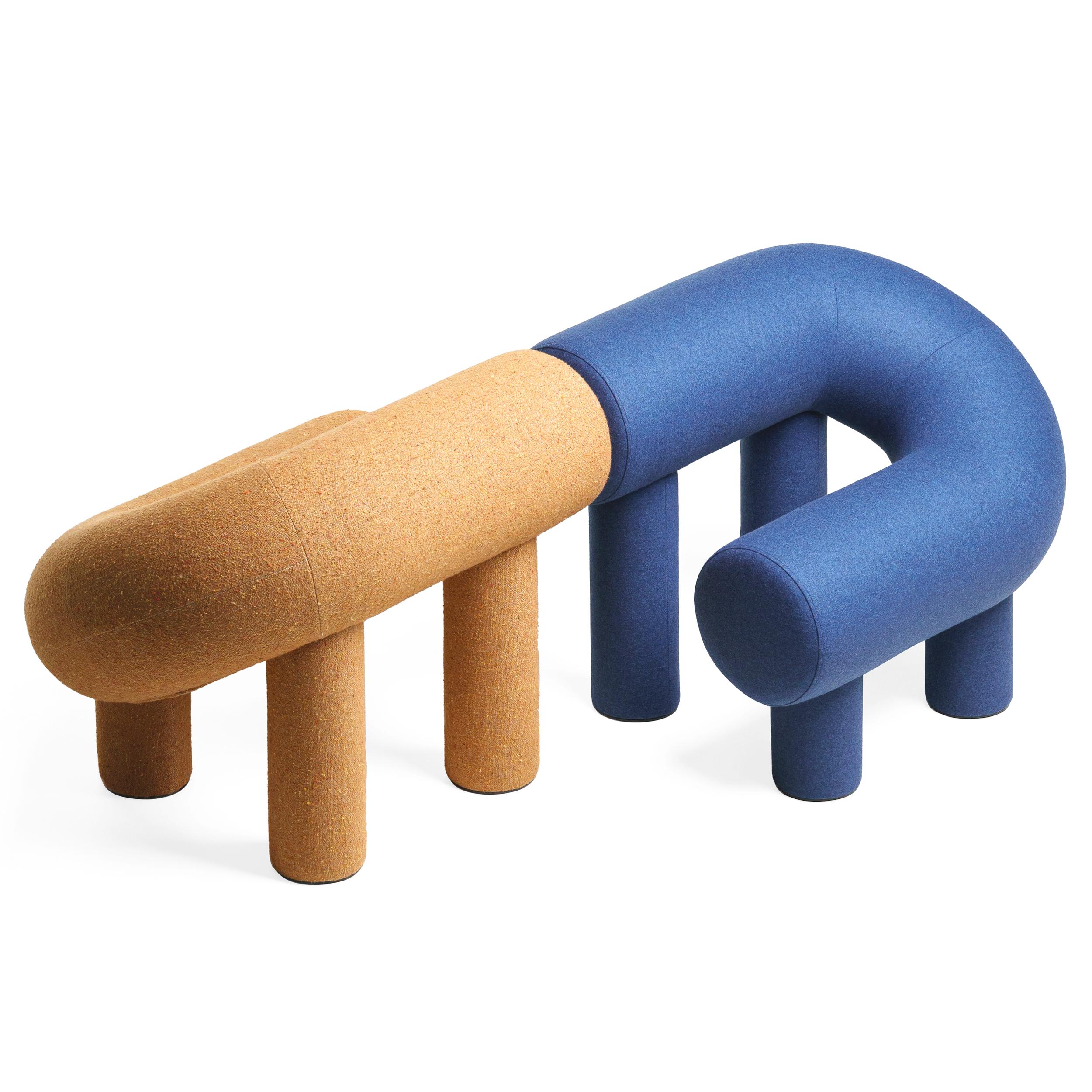 ‘UMI’ Contemporary Armchair by WOO – Upholstered Sculptural Seating For Sale 2