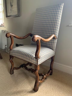 Armchair, Upholstered, Os-De Mouton, Walnut, French, 17th Century