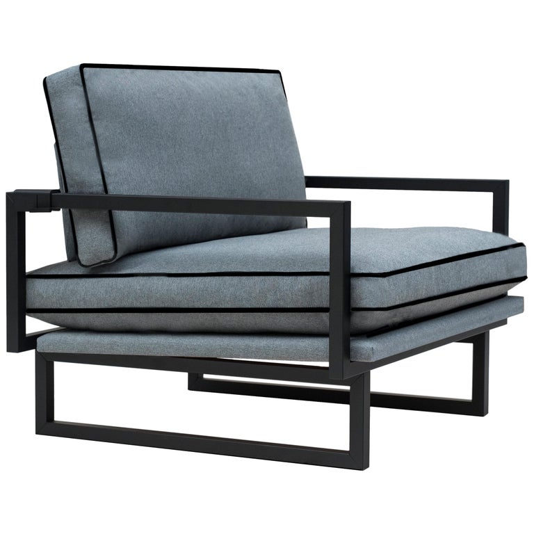 Armchair Urban GP01 Charcoal, Ristretto, Minimal Style For Sale at 1stdibs