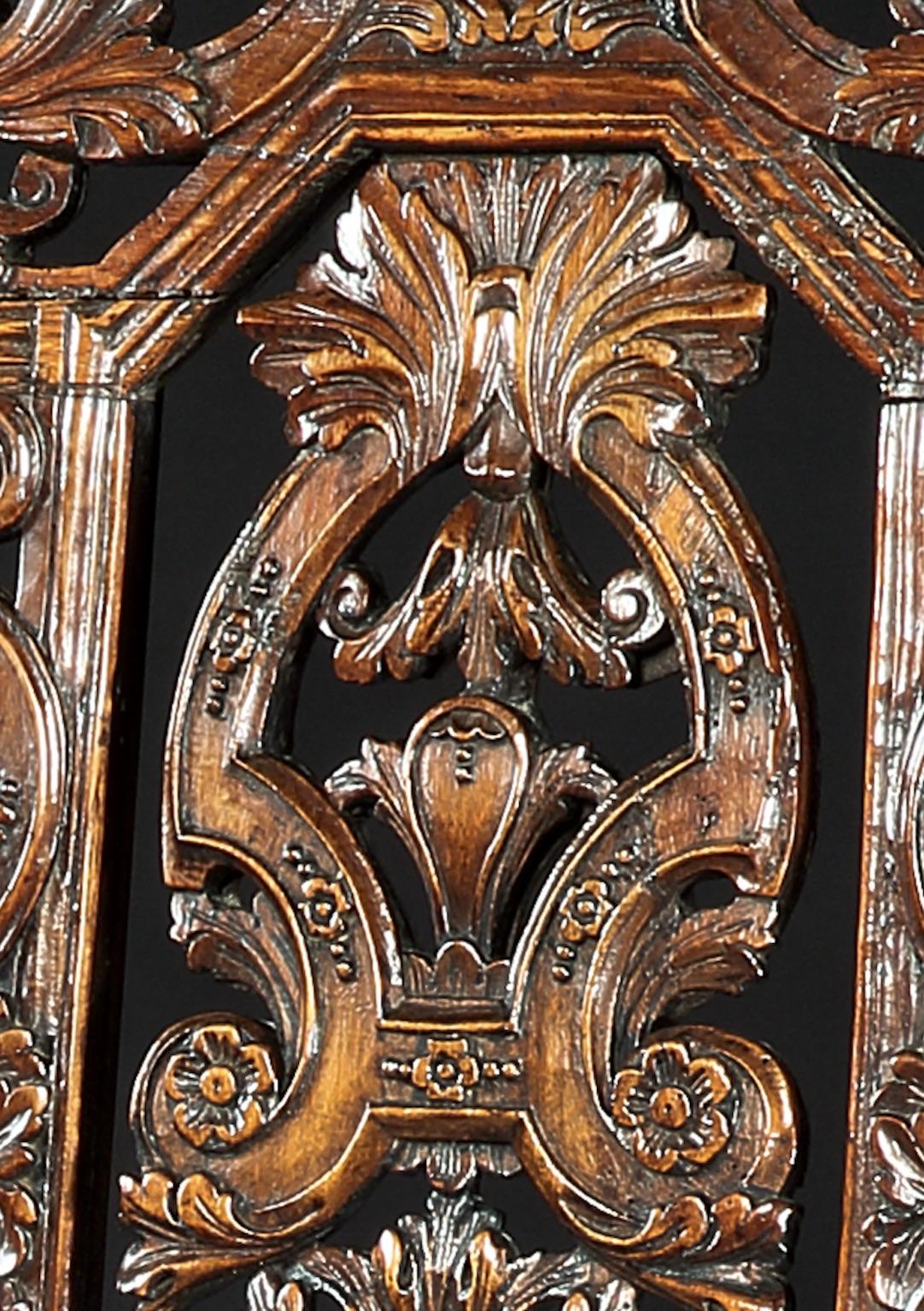 Dutch Armchair, Walnut, Carved, Upholstered, Daniel Marot, Flemish, 17 Century Baroque For Sale