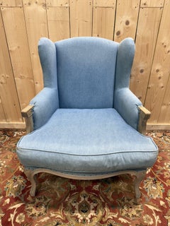 Armchair - Winged Bergère chair in Louis XV style
