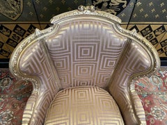 Armchair - Winged Bergère Chair in Louis XVI Style