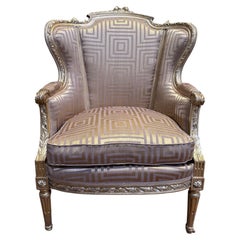 Armchair - Winged Bergère Chair in Louis XVI Style