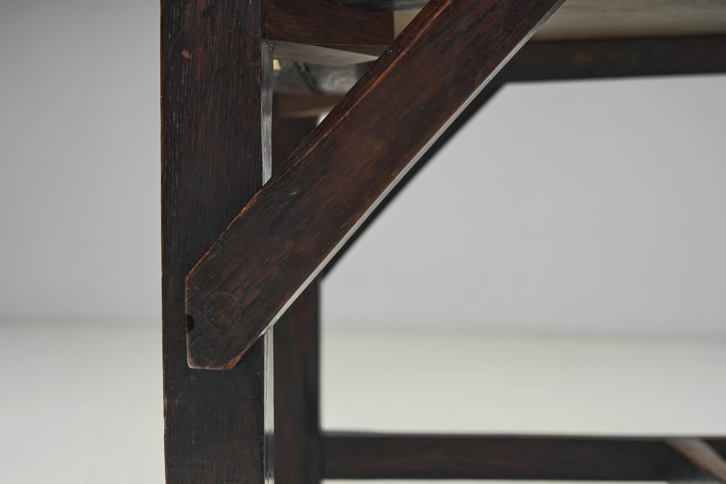 Armchair with Carved Details and Upholstered Seat, England ca 1920s For Sale 6