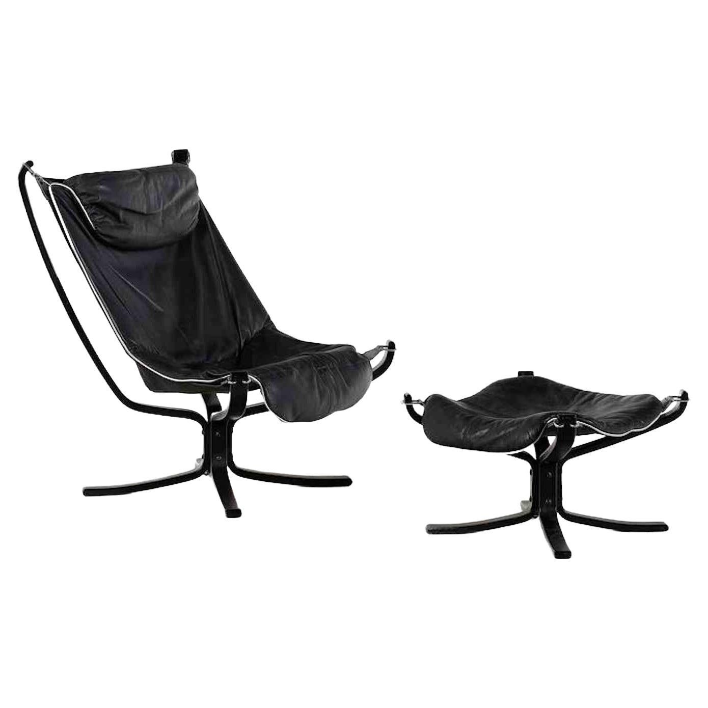 Armchair with Footrest by Sigurd Ressel for Poltrona Frau, 1980 For Sale
