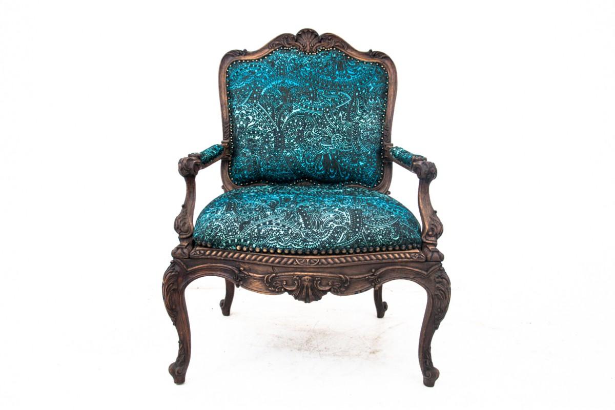 Armchair with footstool, France, circa 1880. For Sale 7