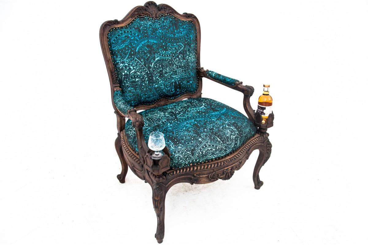 Armchair with footstool, France, circa 1880. For Sale 1