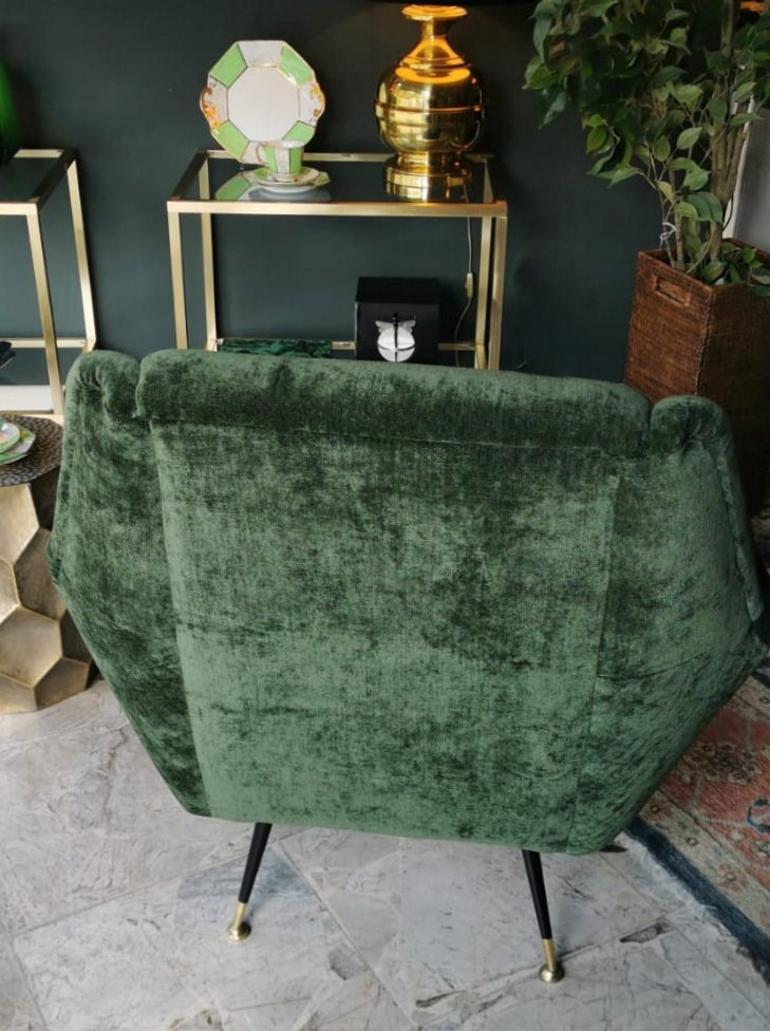 Gigi Radice Italian Design Armchair with Important Fabric Dedar, 1955 2