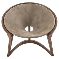 Sillón con asiento de cuero Riva 1920 Diseño Yin & Yang Steve Leung