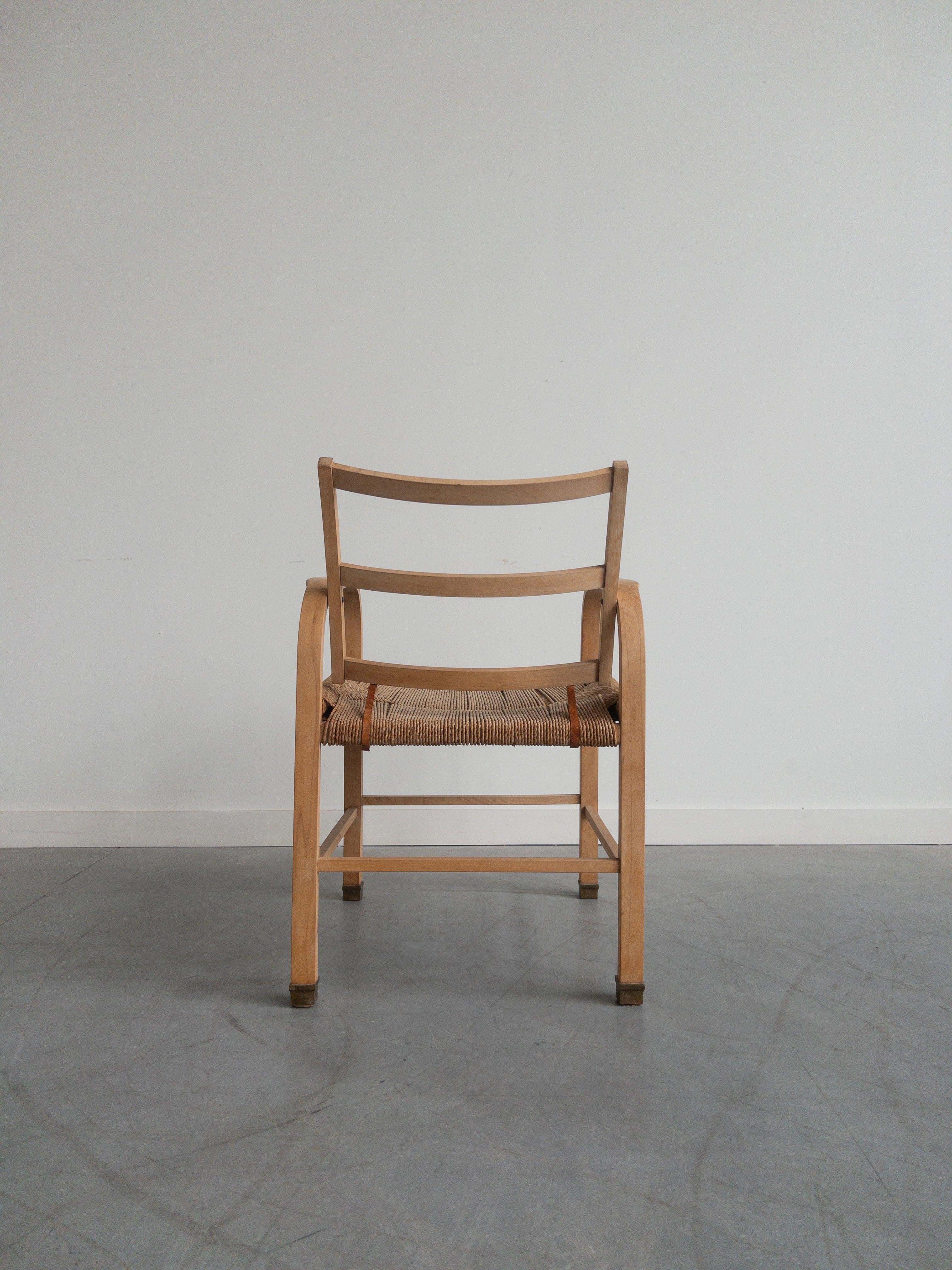 Danois Armchair with Seaweed Seat by Magnus Stephensen for Clausen en vente