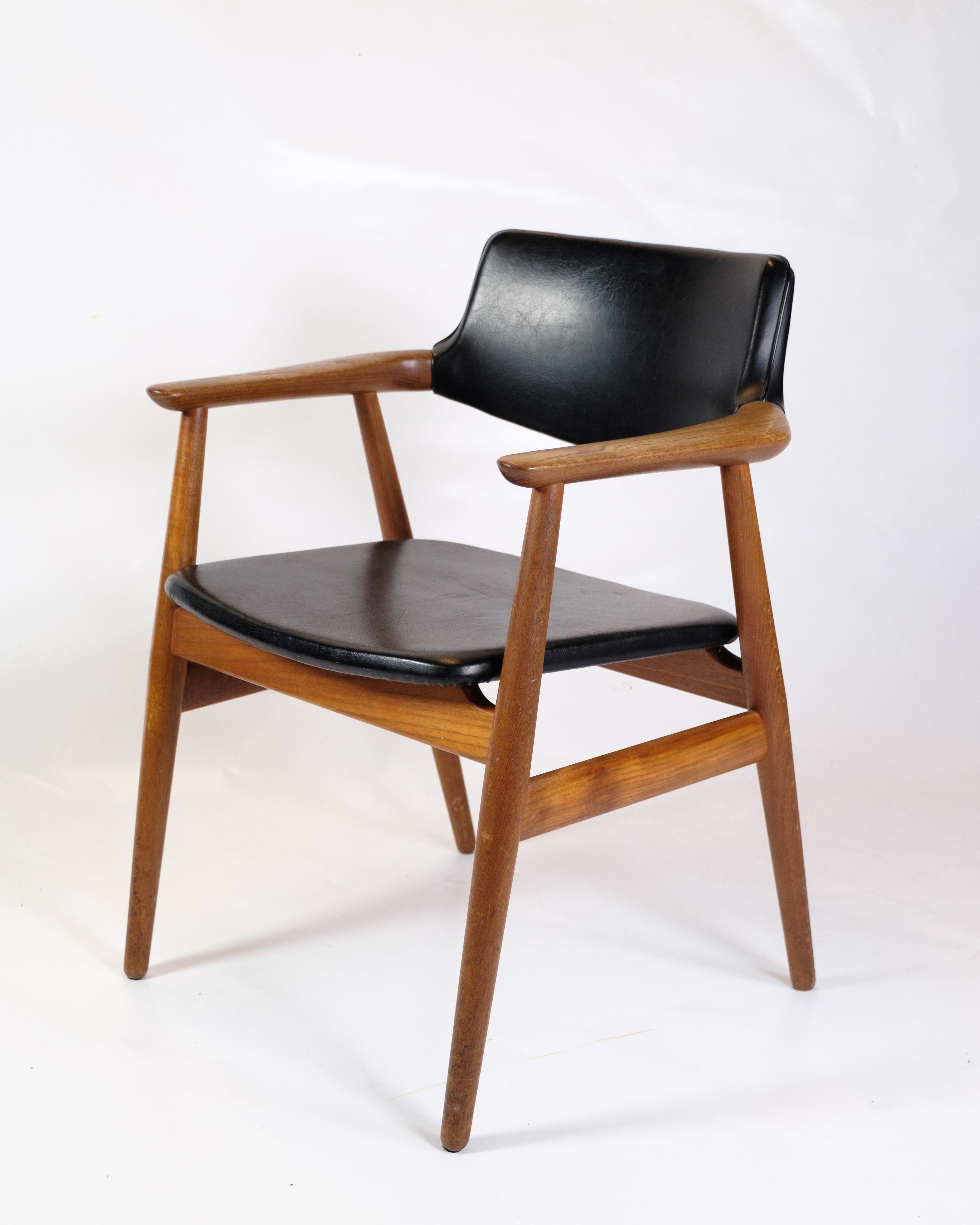Mid-Century Modern Armchair With Stool Model GM11 Chair By Svend E. Andersen From 1960s For Sale
