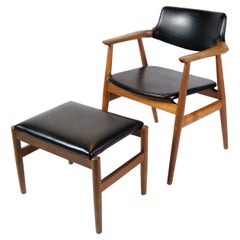 Sessel mit Hocker Modell GM11 Stuhl von Svend E. Andersen aus den 1960er Jahren