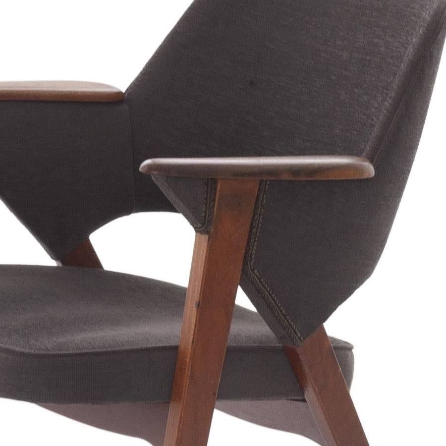 Danish Armchairs with Armrests and Leg Structure in Teak For Sale