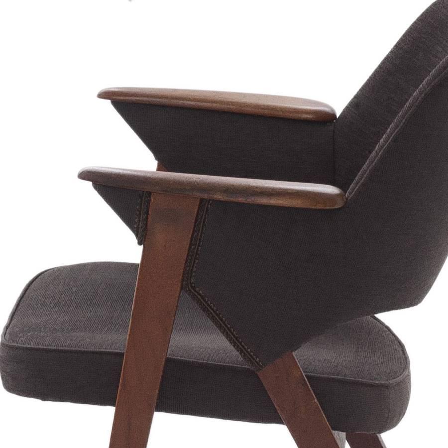 Woodwork Armchairs with Armrests and Leg Structure in Teak For Sale