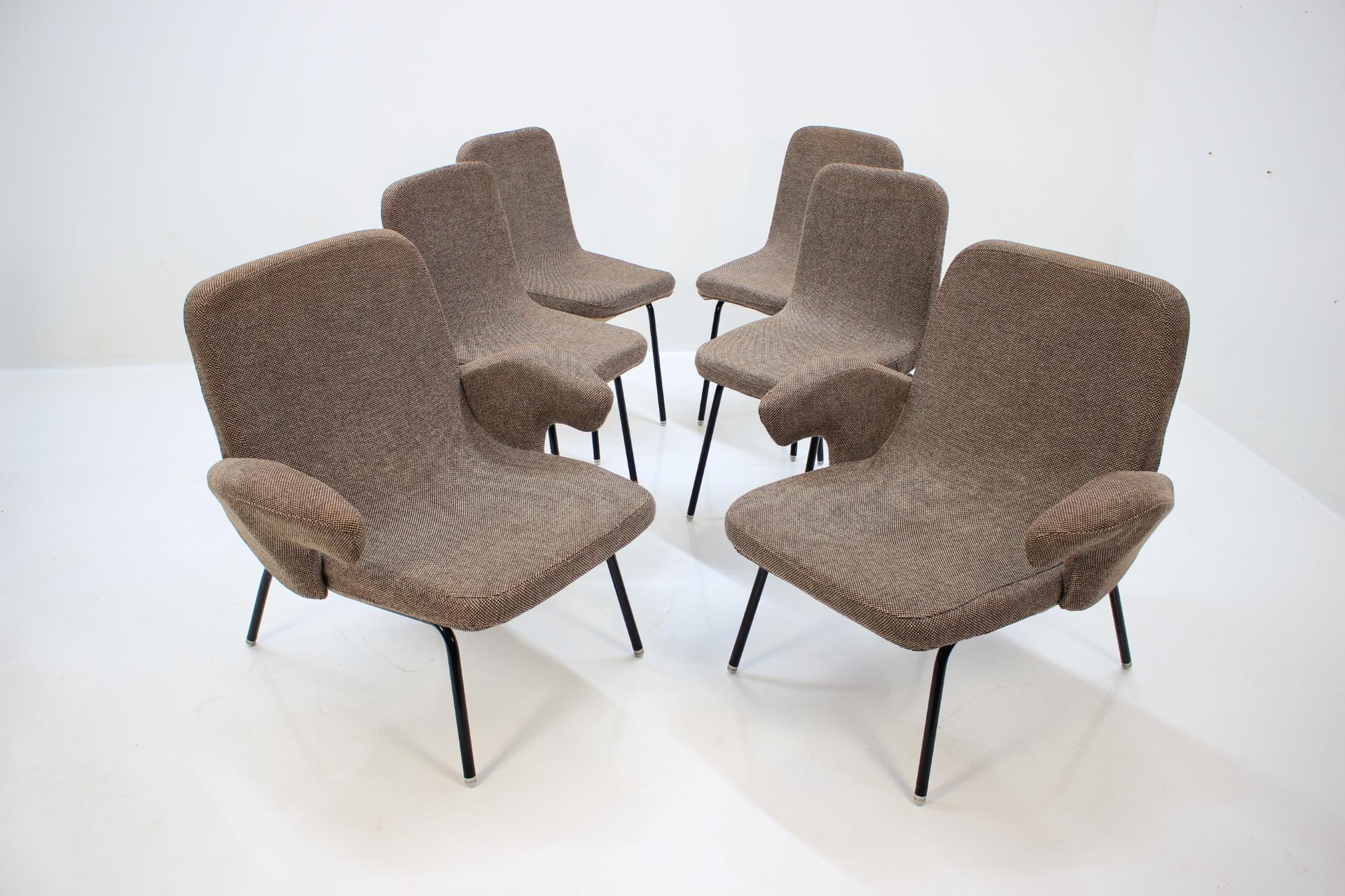 Brutalist Armchairs and Chairs by Alan Fuchs, 1961