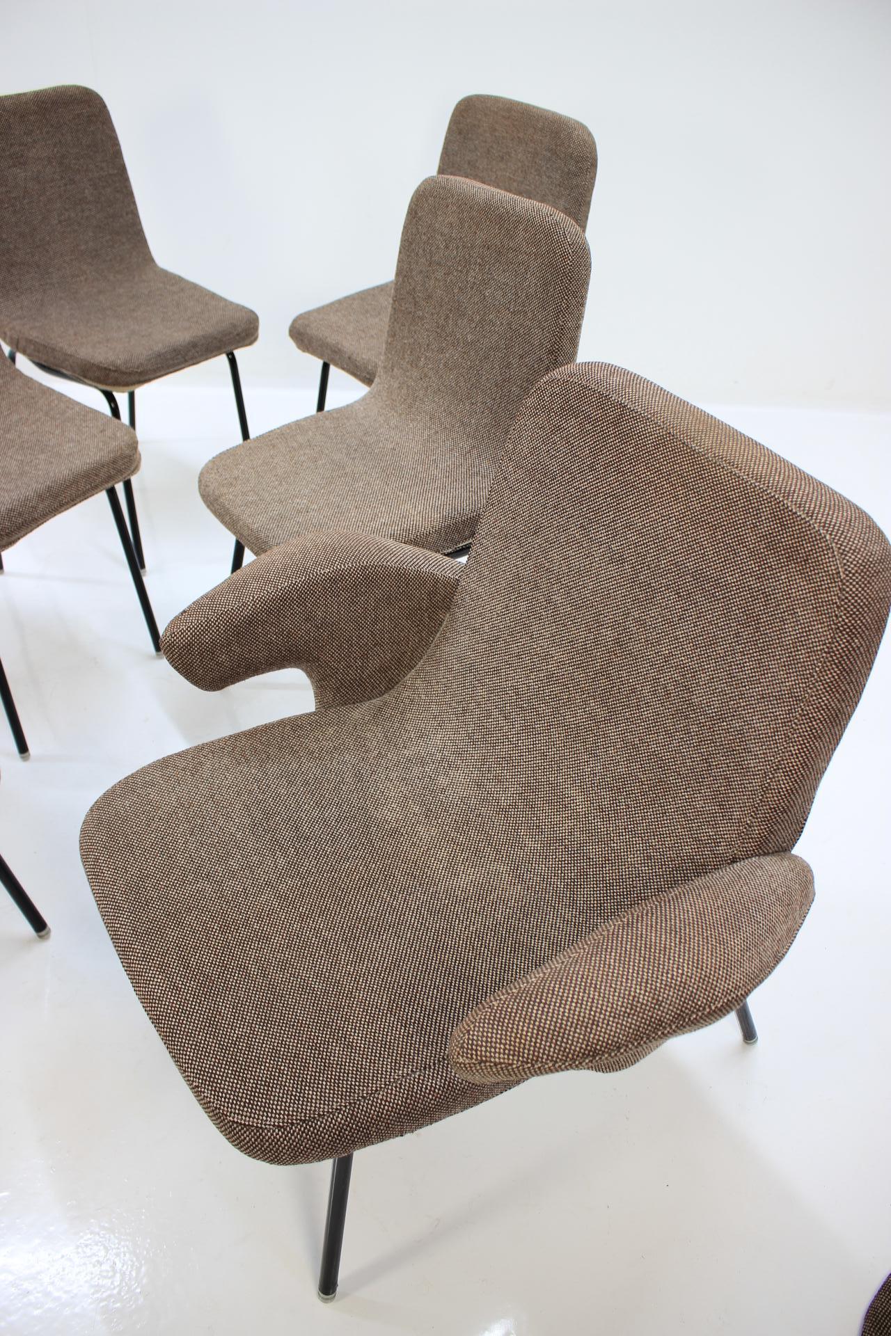 Armchairs and Chairs by Alan Fuchs, 1961 In Good Condition In Praha, CZ