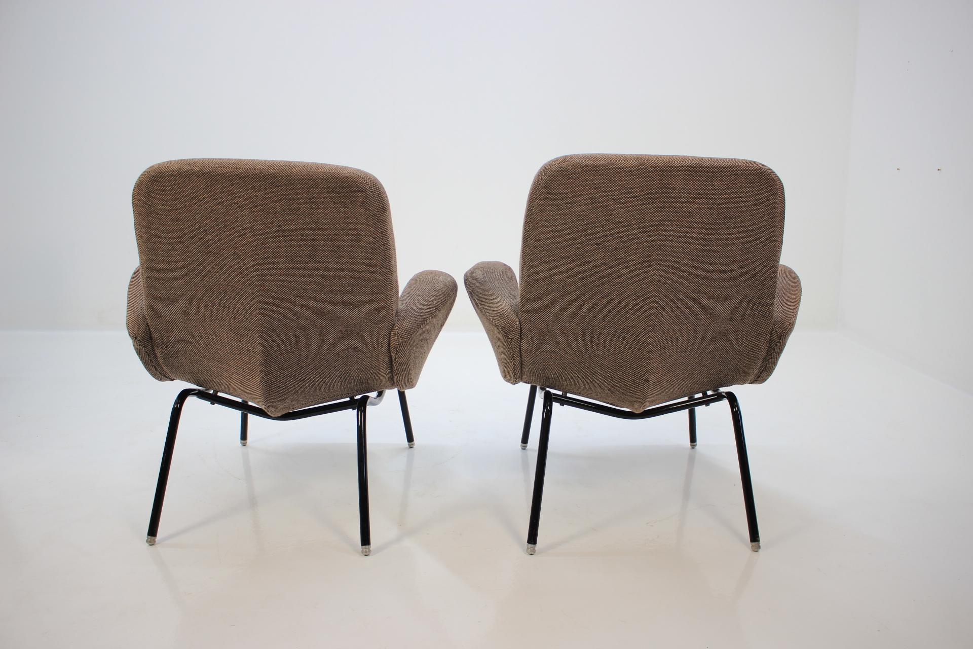 Steel Armchairs and Chairs by Alan Fuchs, 1961