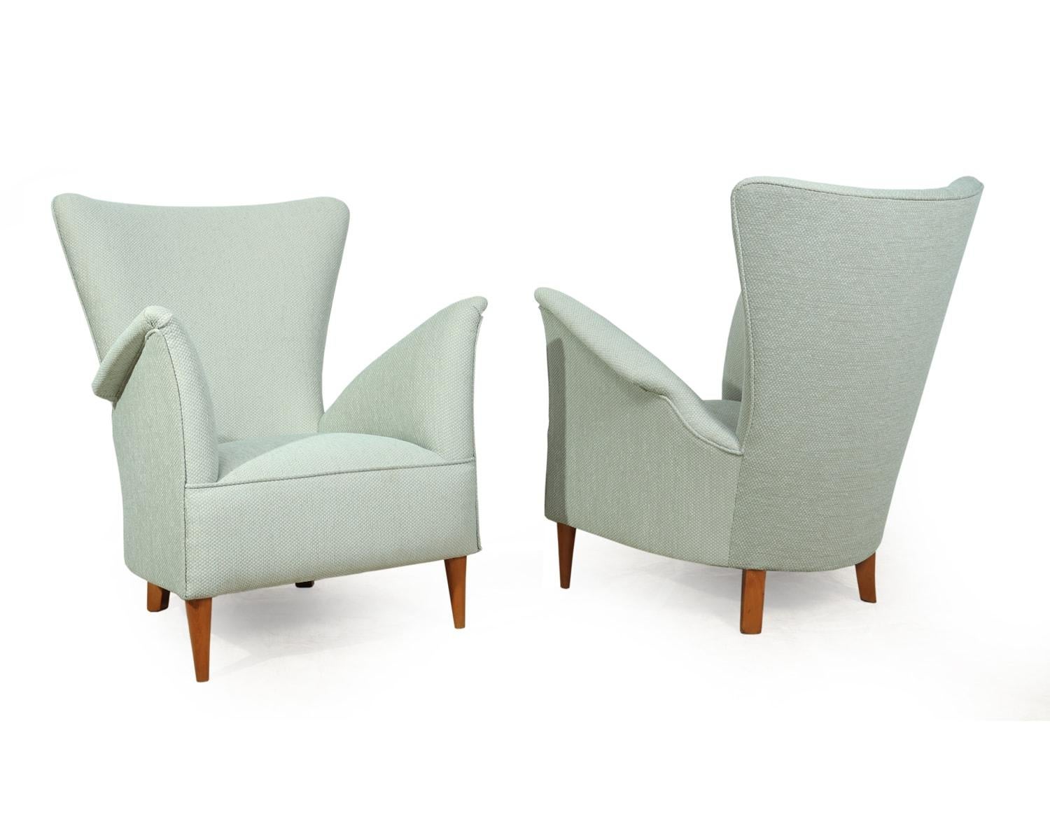 Armchairs and Sofa by Gio Ponti for Hotel Bristol Merano, circa 1954 For Sale 4