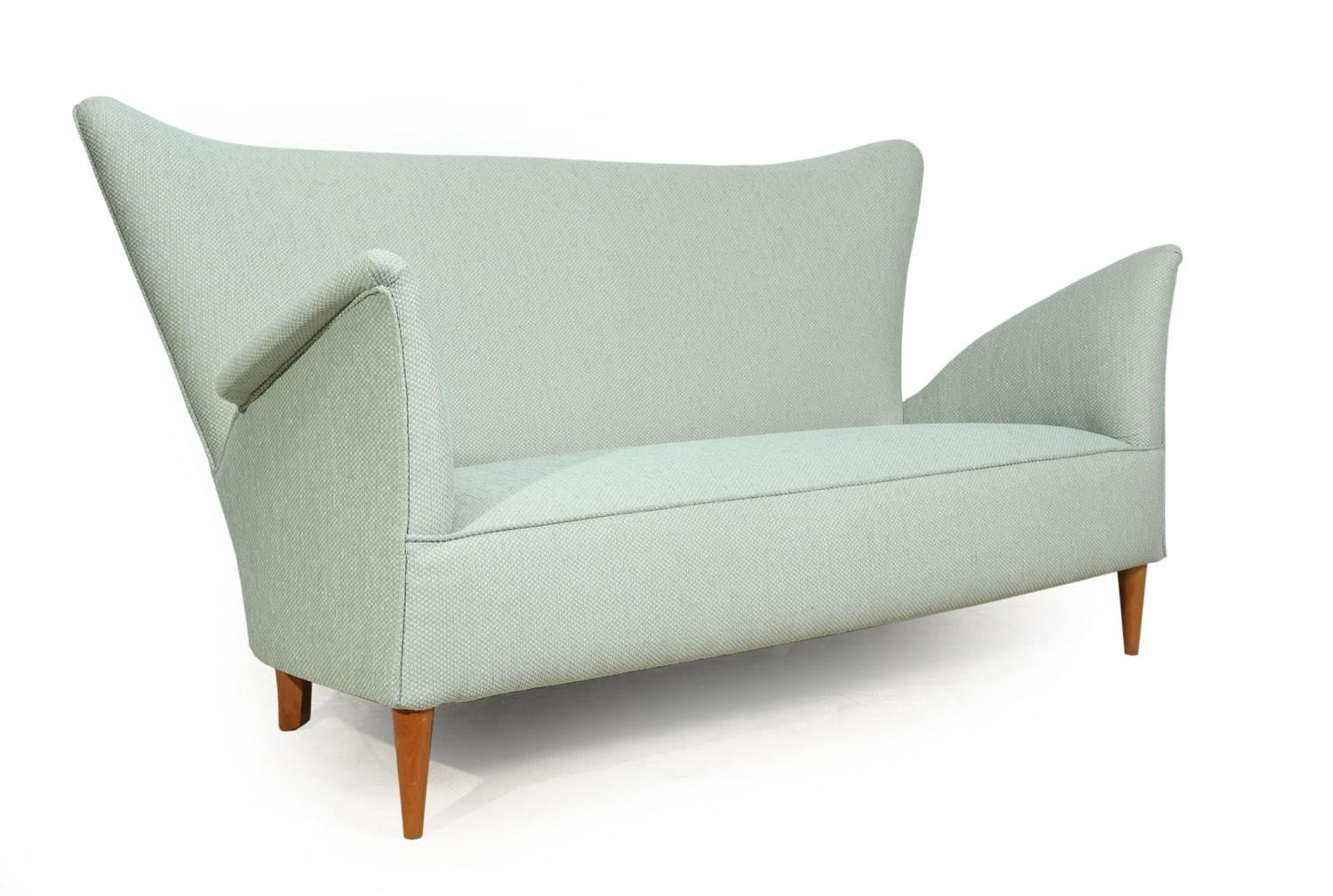 Mid-Century Modern Armchairs and Sofa by Gio Ponti for Hotel Bristol Merano, circa 1954 For Sale