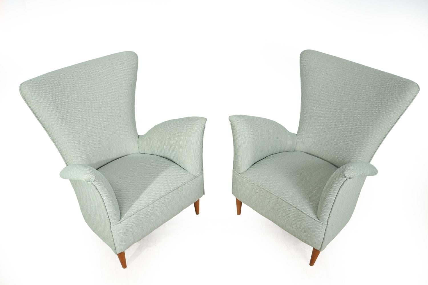 Armchairs and Sofa by Gio Ponti for Hotel Bristol Merano, circa 1954 For Sale 2
