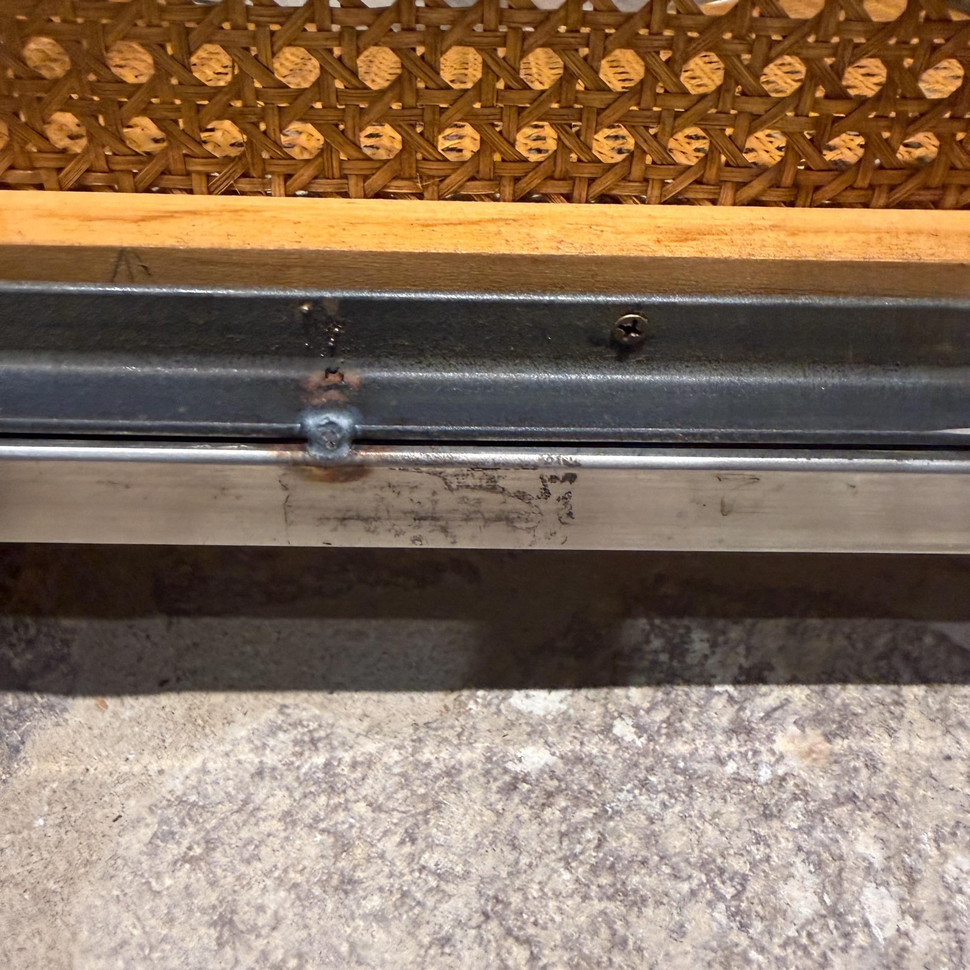 Armchairs Attributed to Milo Baughman.Mid-Century Modern Chrome and Cane For Sale 9