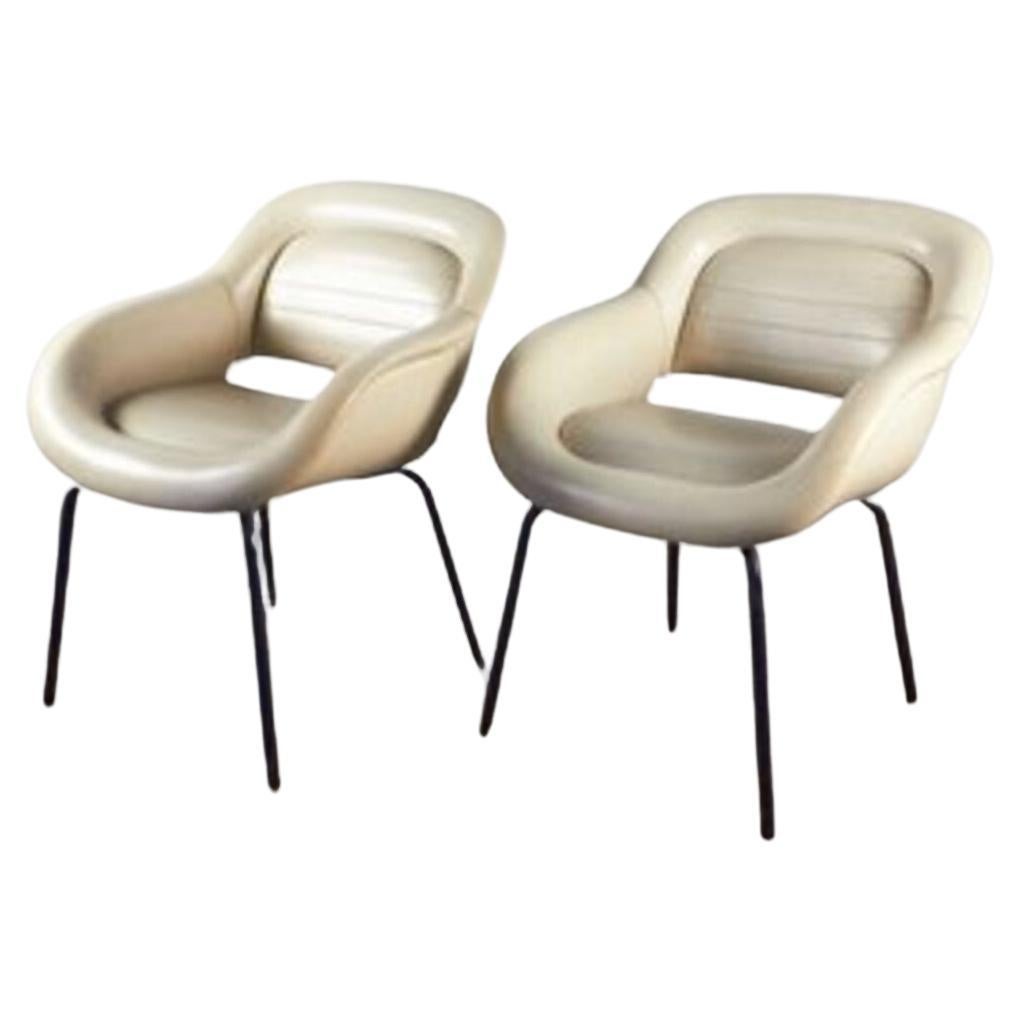 Armchairs attributed to Rima, 1950s, Set of 2 For Sale