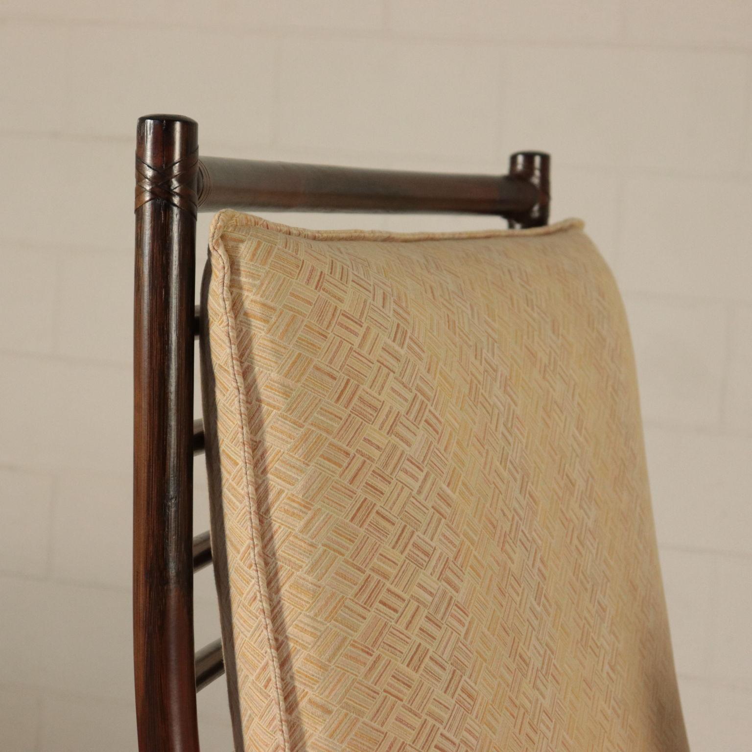 Italian Armchairs, Bamboo Foam and Fabric, Italy, 1980s