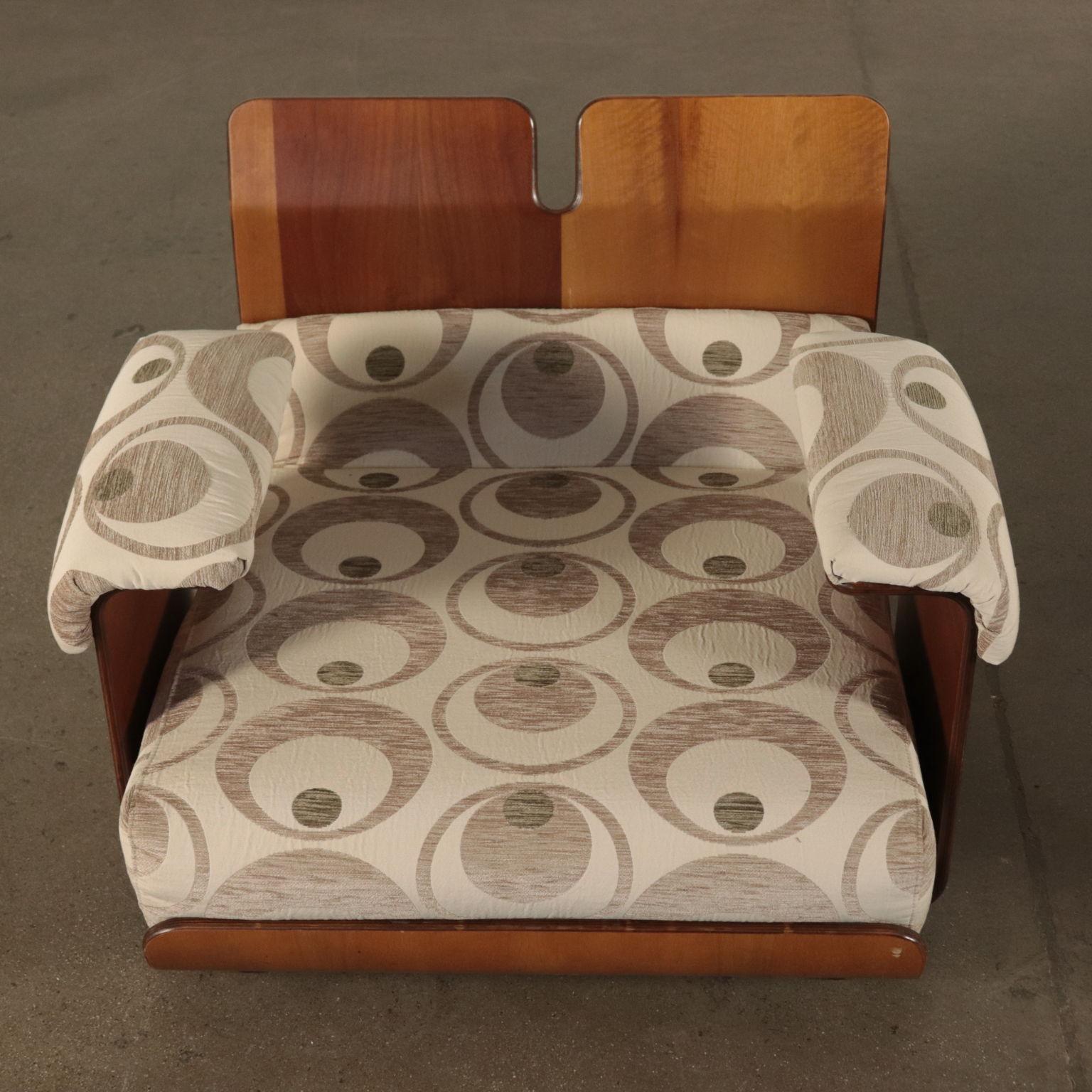 Armchairs Bentwood Foam and Fabric, Italy, 1960s-1970s 4