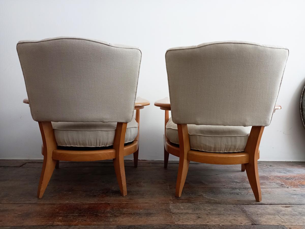 French Armchairs by Etienne-Henri Martin, Model Sk250. Set of 2