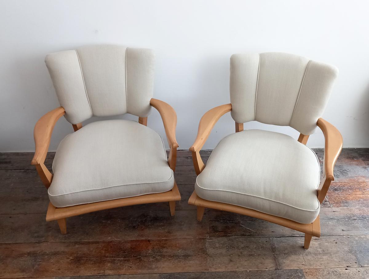 Mid-20th Century Armchairs by Etienne-Henri Martin, Model Sk250. Set of 2